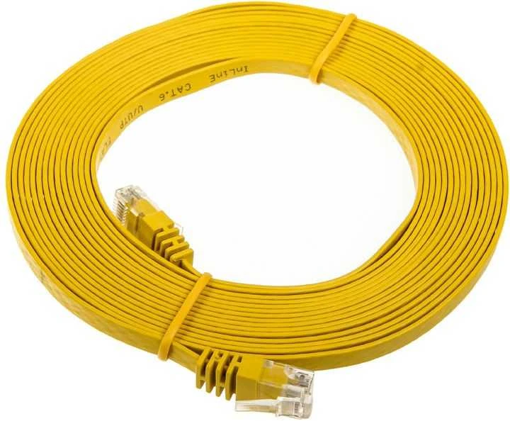 InLine 7m – U/UTP tinklo kabelis – 1000 Mbit – Cat.6 – RJ45 – geltona (71607Y)