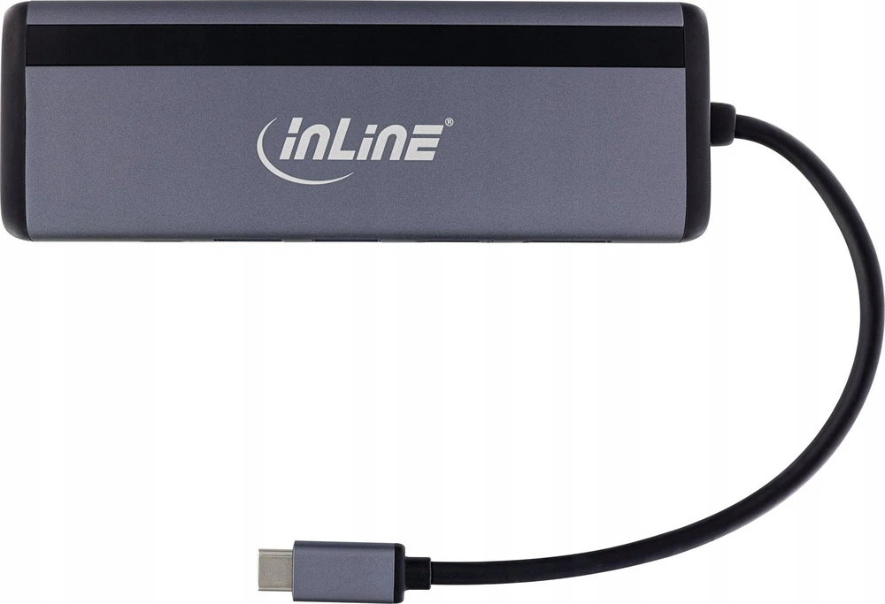 InLine® 8-in-1 USB-C multihub prijungimo stotis, HDMI, DisplayPort, USB 3.2, PD 3.0 100W, MST