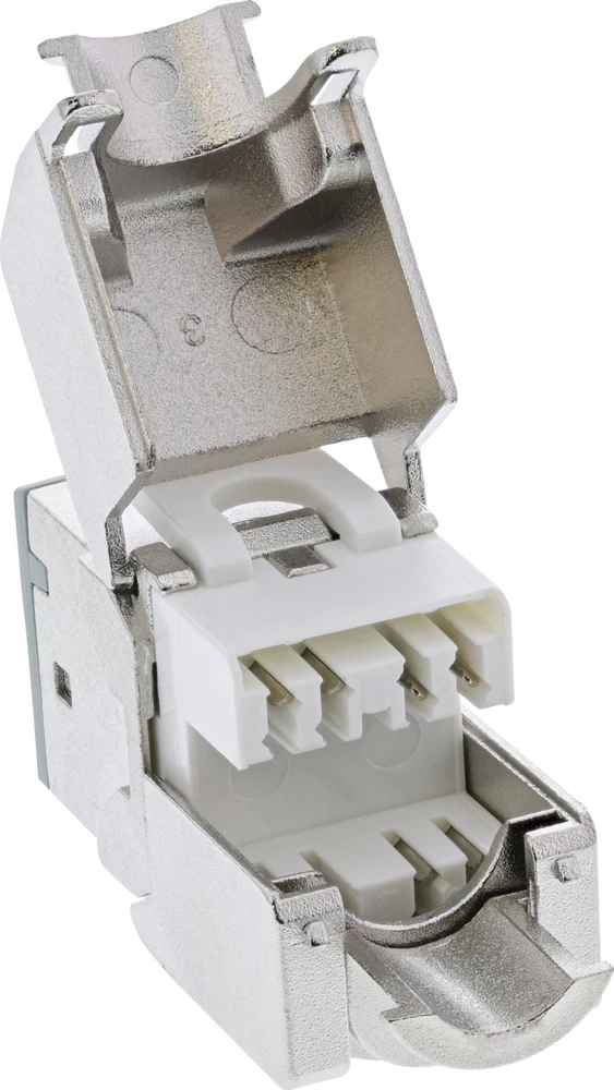 InLine 8vnt. Pack InLine® Keystone RJ45 lizdas, ekranuotas, Cat.6A, pilkas