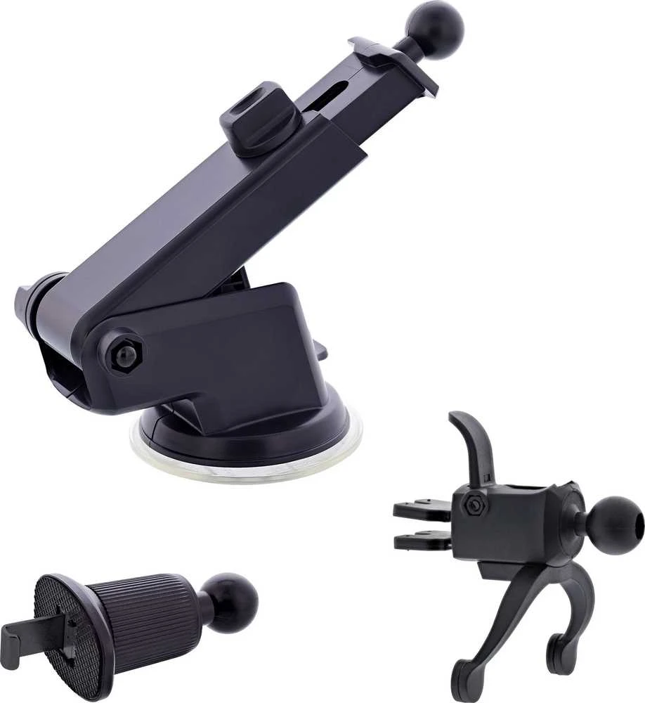 InLine® automobilinis išmaniojo telefono laikiklis, ONE TOUCH QI 2, universalus, belaidis įkroviklis