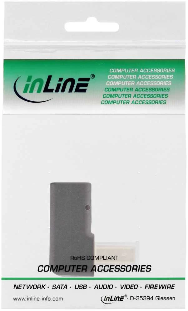 Adapteris AV InLine® DisplayPort adapteris, DisplayPort kištukinis/moteris į viršų nukreiptas