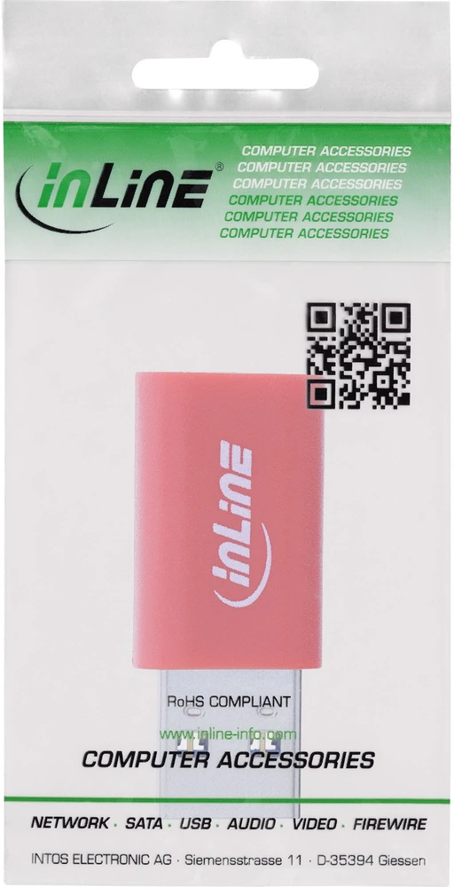 InLine Duomenų blokavimo USB adapteris USB-A kištukas į USB-C lizdą 5 V 1,5 A