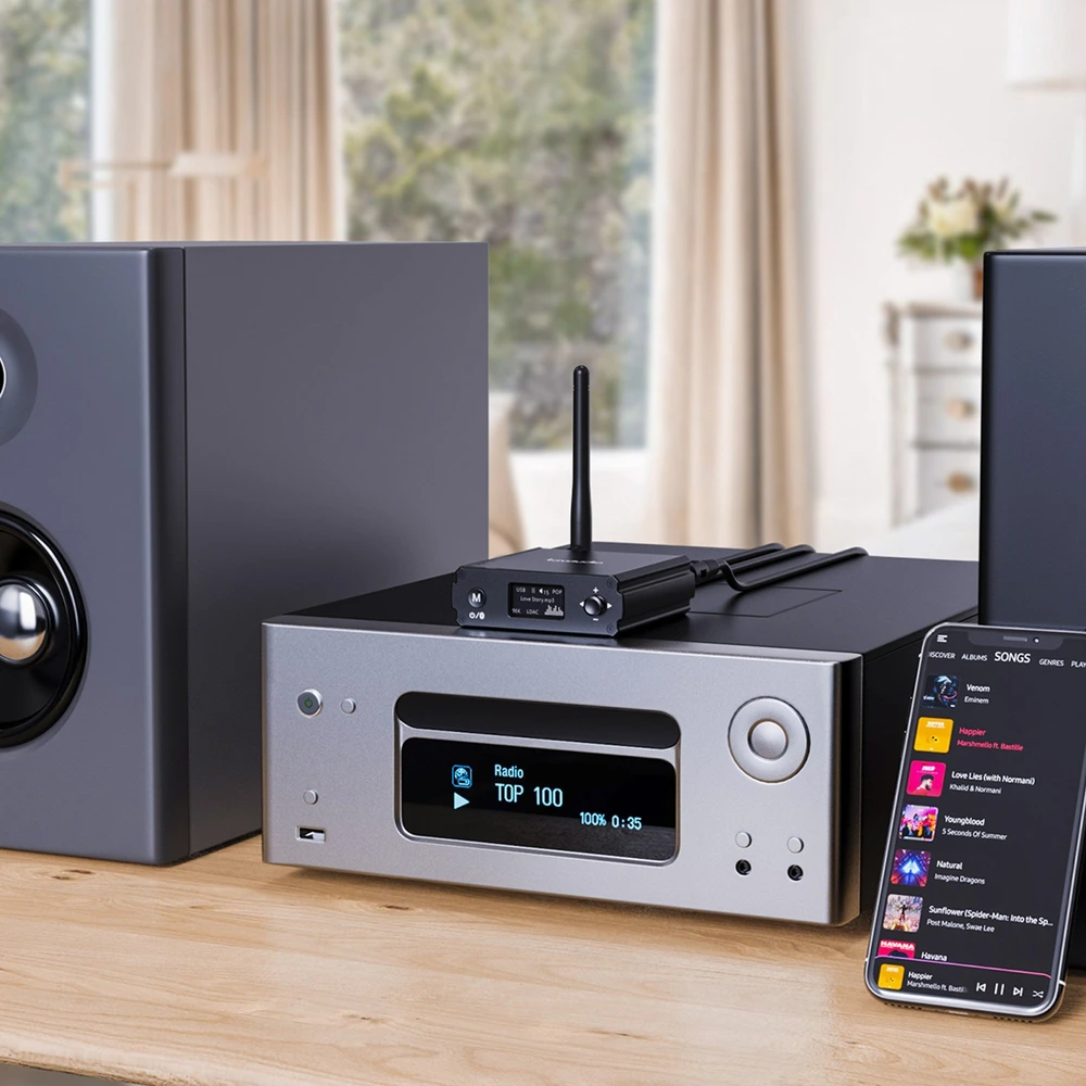 „InLine® Bluetooth 5.1 HiFi“ imtuvas ir USB DAC su LCD ekranu