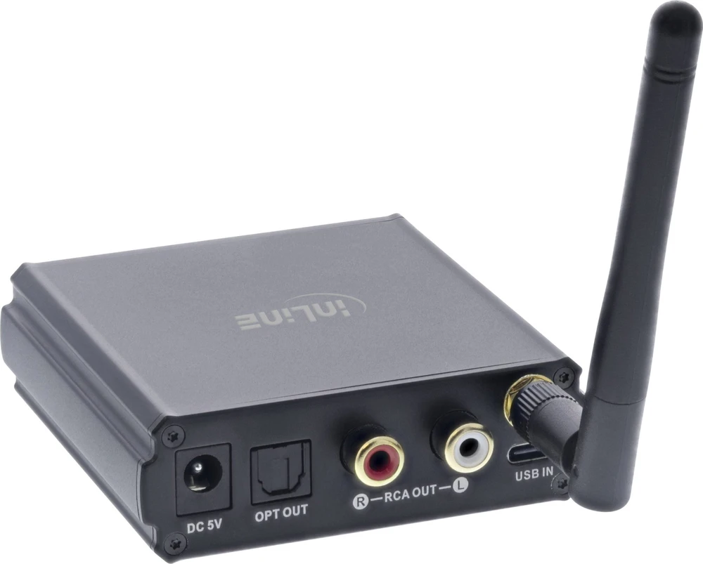 „InLine® Bluetooth 5.1 HiFi“ imtuvas ir USB DAC su LCD ekranu
