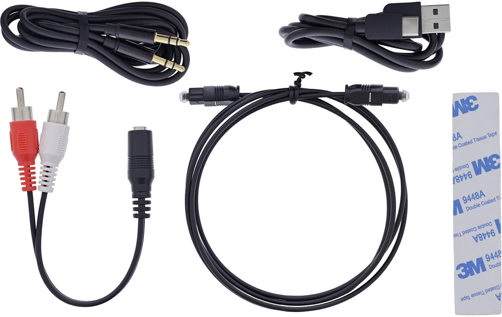 InLine ® „Bluetooth“ garso siųstuvas, ekranas, siųstuvas, BT5.4, jack lizdas + Toslink