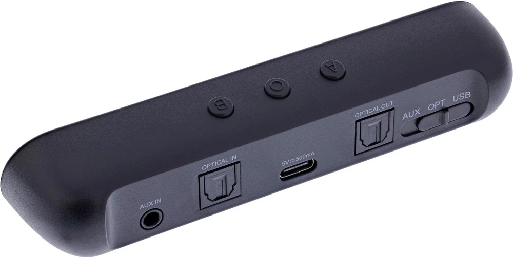 InLine ® „Bluetooth“ garso siųstuvas, ekranas, siųstuvas, BT5.4, jack lizdas + Toslink