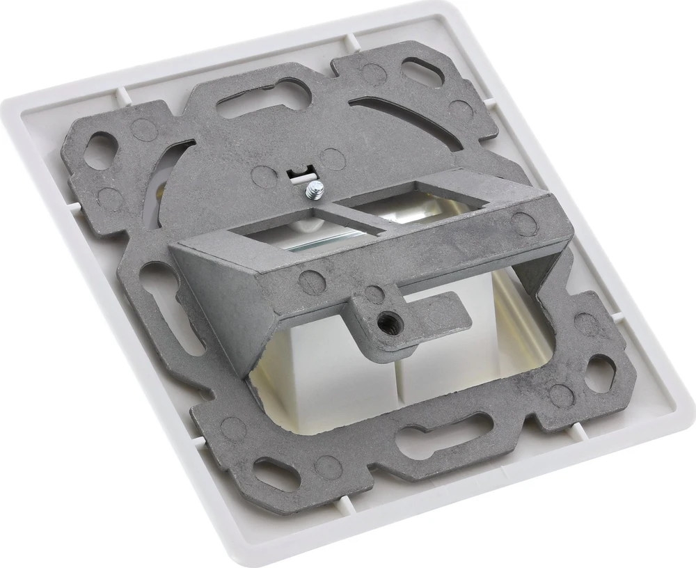 InLine® Cat.6A dėžutė, įleidžiama į žemę 2x RJ45 balta RAL9010
