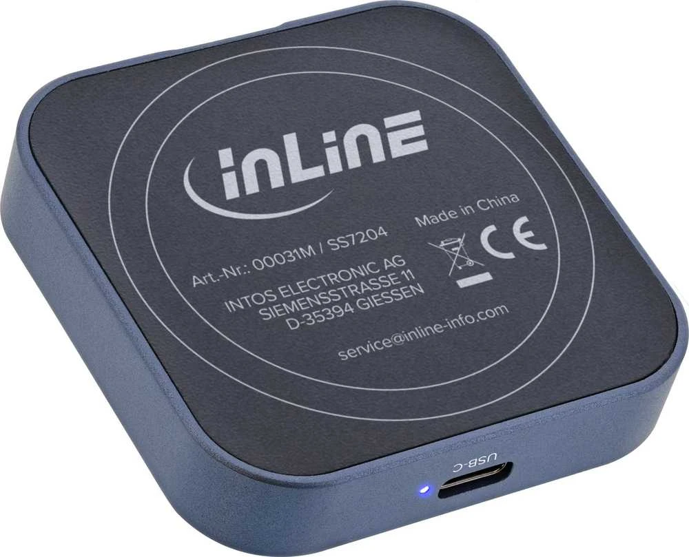 InLine® „Clip Case“ – magnetinis USB-C korpusas SATA III ir NVMe M.2 SSD diskams