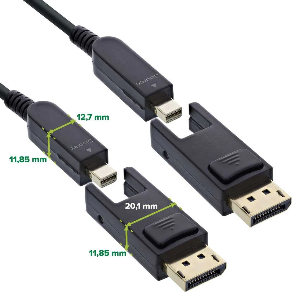 DisplayPort kabelio jungčių išmatavimai
