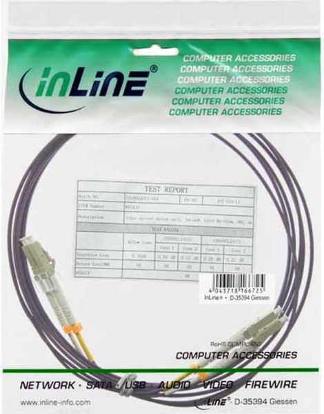 InLine Optical Fiber Duplex LC/LC 50/125µm OM4 25m (88525P)