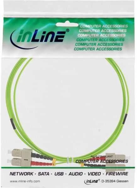 „InLine“ šviesolaidinis „Patchcord Duplex SC/SC“, 50/125 µm, OM5, 3 m (83503Q)