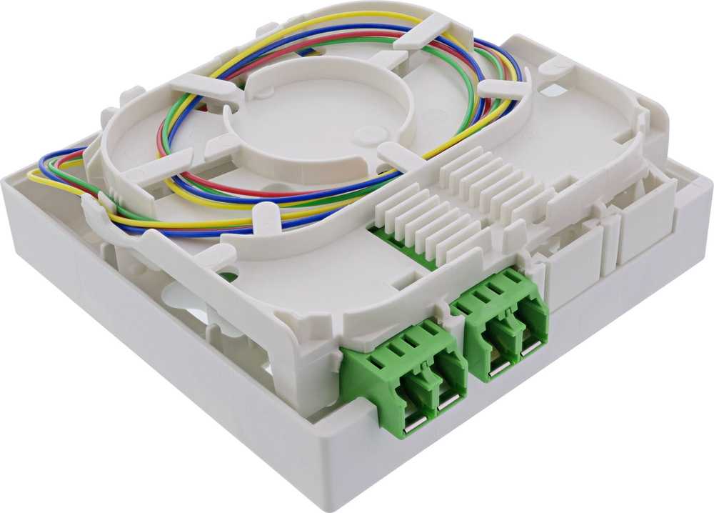 InLine® FTTH prailginimo dėžutė iš anksto paruošta 4x LC/APC 9/125µm 50m