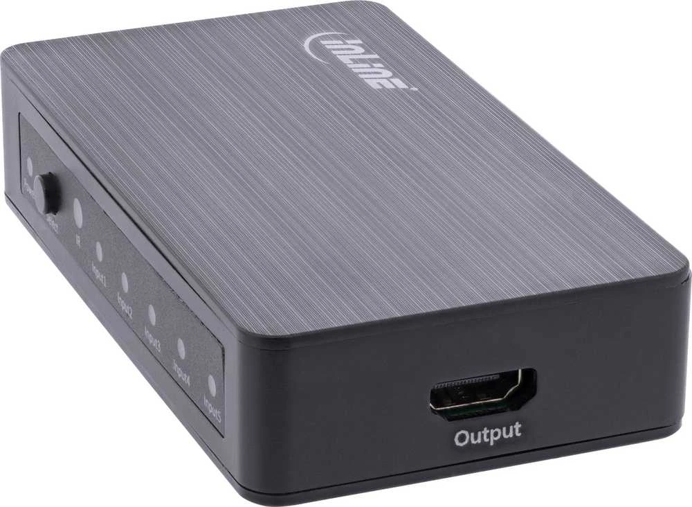 InLine ® HDMI perjungiklis, 5 prievadai, 4K2K @ 60Hz, HDCP 2.2