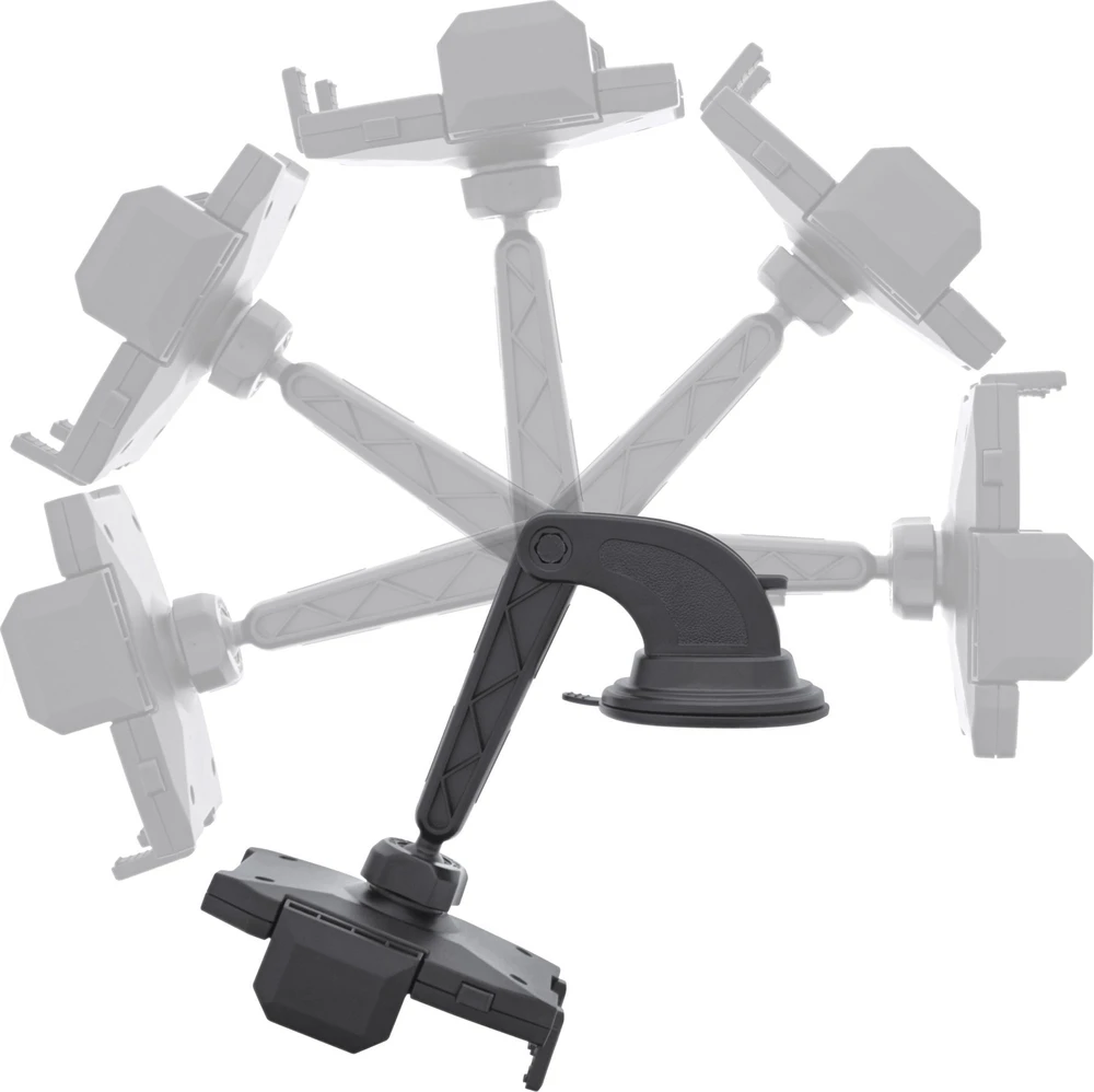 InLine® išmaniojo telefono priekinis stiklas Automobilinis laikiklis su siurbtuku arba ventiliacijos grotelėms, ONE CLICK EASY II, universalus