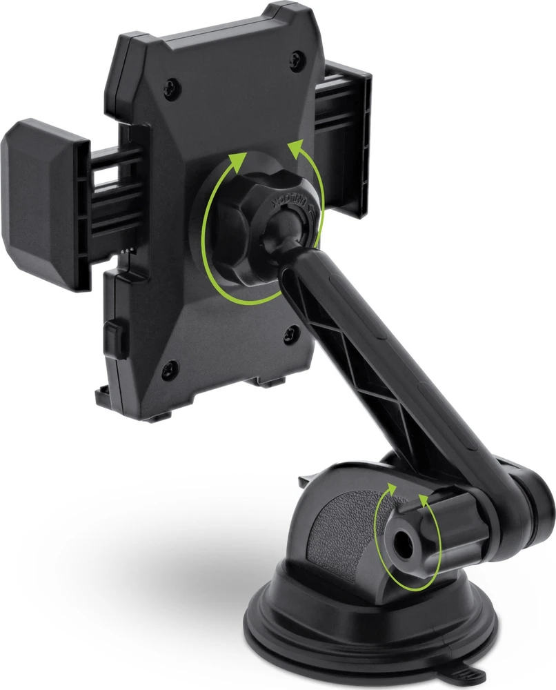 InLine® išmaniojo telefono priekinis stiklas Automobilinis laikiklis su siurbtuku arba ventiliacijos grotelėms, ONE CLICK EASY II, universalus