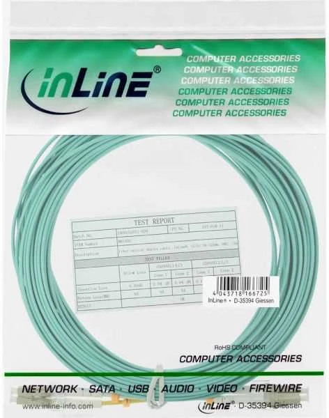 Inline Linijinis šviesolaidinis laidas LC/LC, 50/125 µm, OM3 15 m (88545O)