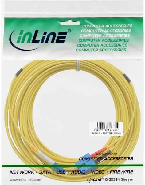 Inline Linijinis šviesolaidinis patchcord LC/SC, 9/125 µm, OS2, 20 m (88656B)