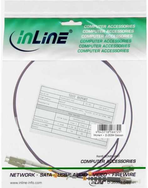 Inline Linijinis šviesolaidinis laidas LC/ST 50/125 µm OM4 1m (88501P)