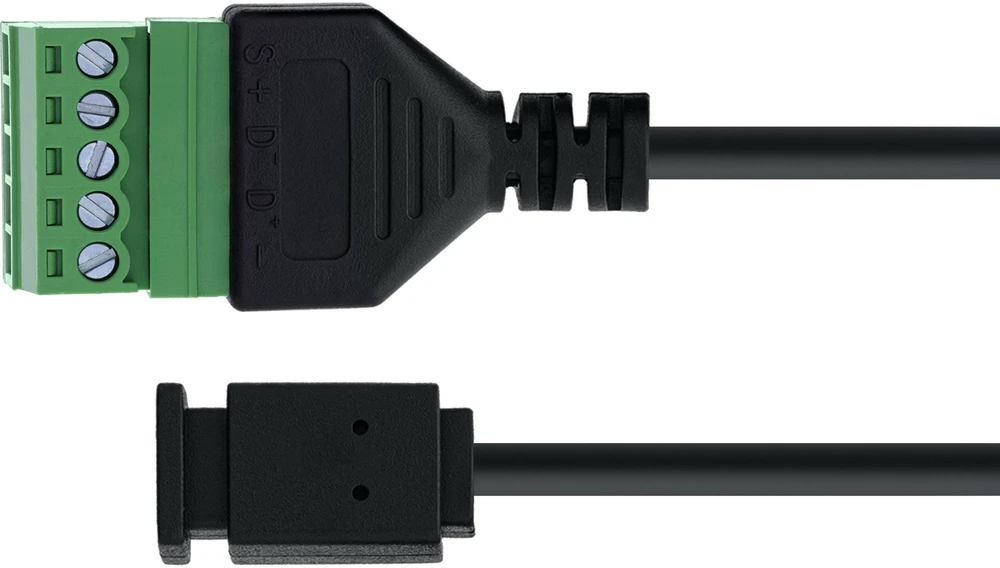 InLine Micro-USB lizdas 5 kontaktų terminalo jungčiai su kabeliu