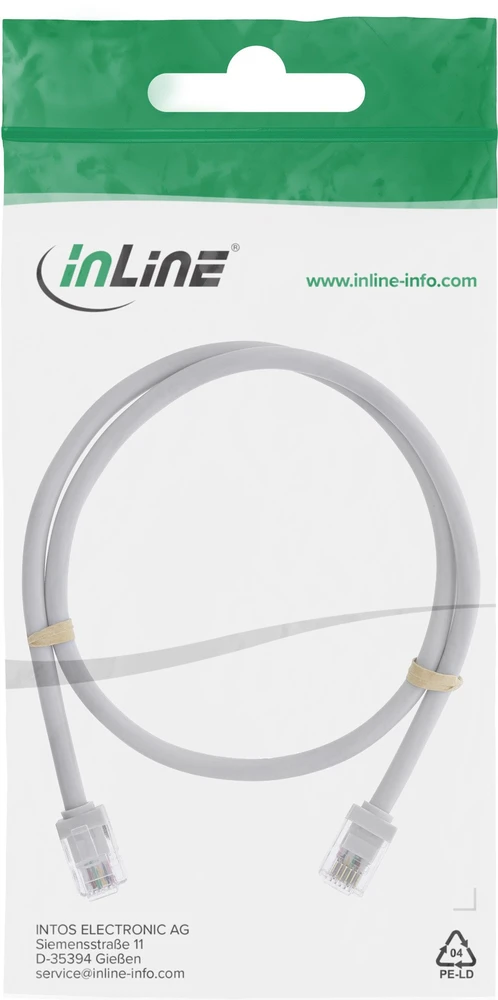 InLine Modulinis apvalus kabelis RJ12 7,5 m (18747)