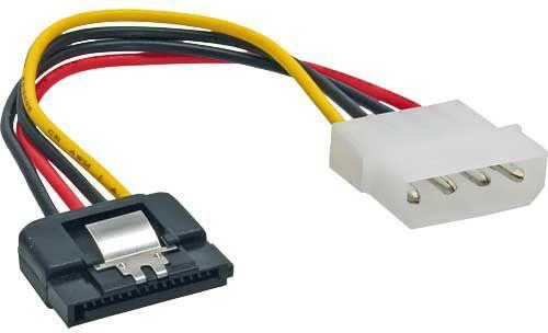 InLine SATA maitinimo adapterio laidas su 4 kontaktų Molex - 15 cm