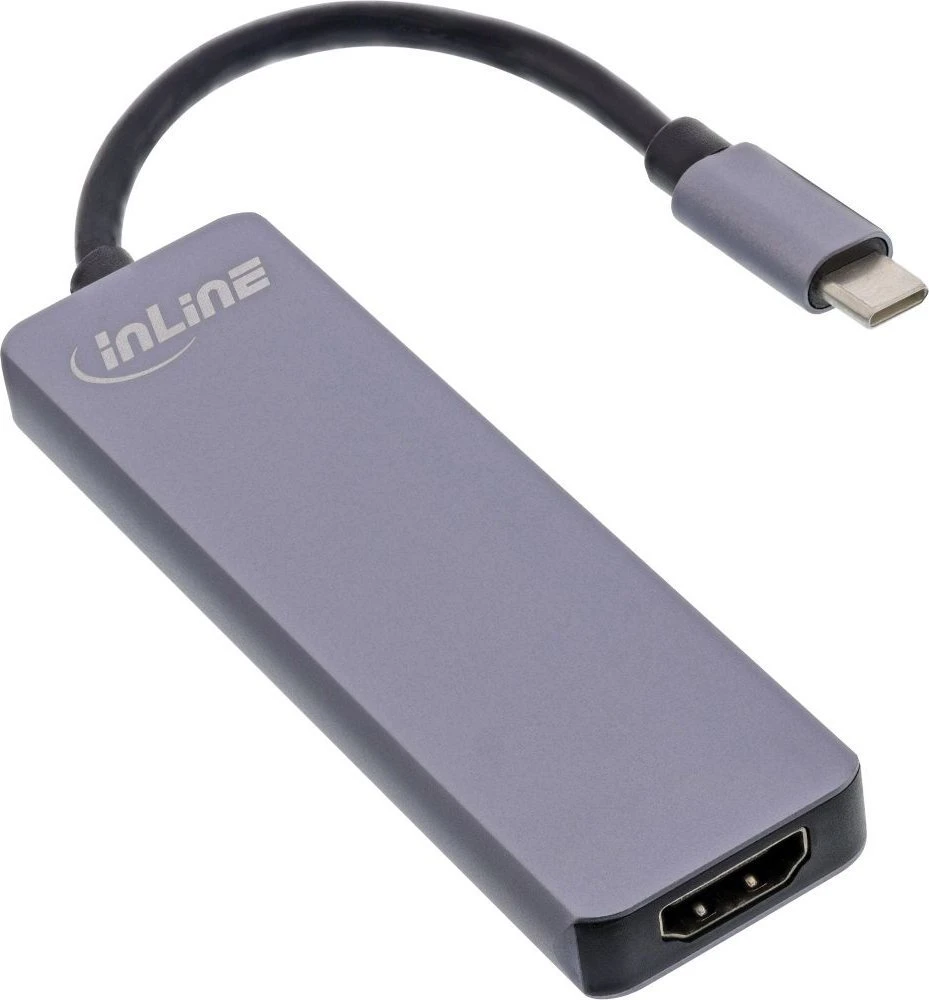 InLine daugiafunkcis šakotuvas USB 3.2, 2x USB-A, HDMI, kortelių skaitytuvas