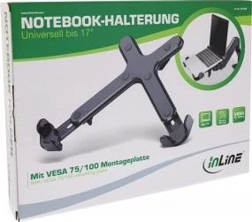 InLine® Nešiojamojo kompiuterio laikiklis iki 17" su VESA 75/100 tvirtinimo plokšte