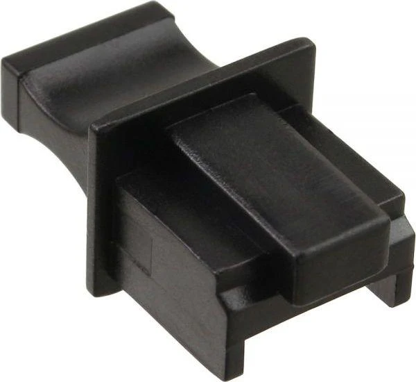 „InLine“ dulkių dangteliai RJ45 susuktos poros lizdui - juoda, 100 vnt.