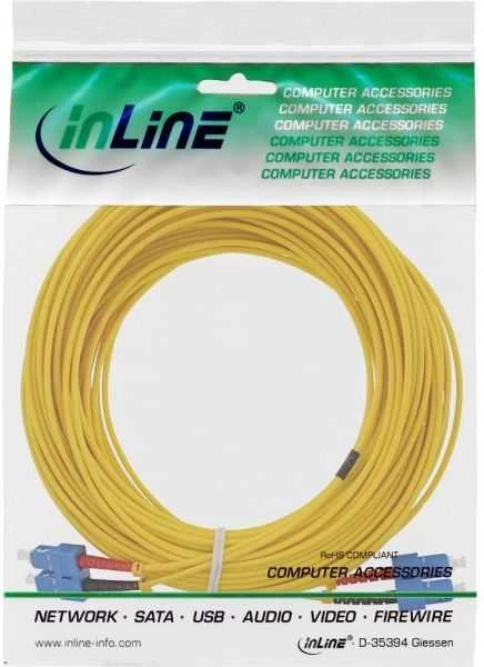 InLine dvipusis šviesolaidinis kabelis, SC/SC 9/125µm, OS2, 20m