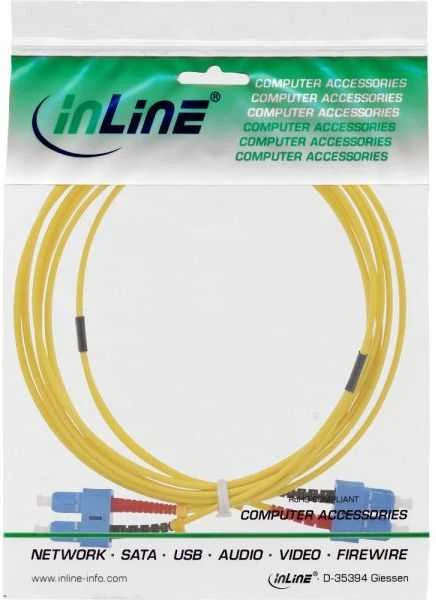 Inline Linijinis šviesolaidinis dvipusis kabelis, SC/SC 9/125 µm, OS2, 3 m