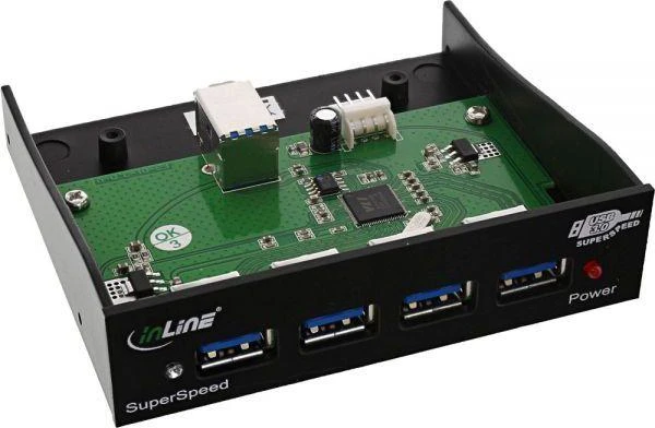 InLine Panel przedni USB 3.0 do zatoki 3.5'' juoda (33395B)