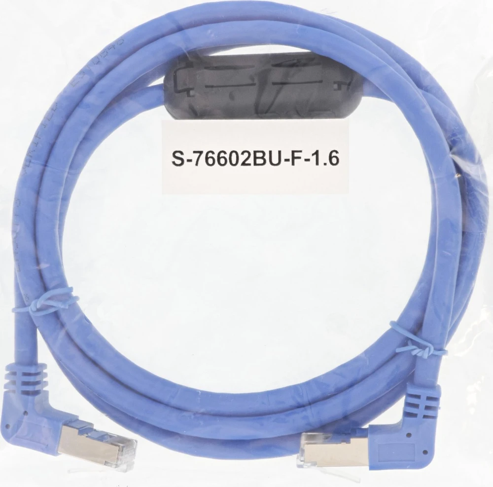 InLine® Patch kabelis, nukreiptas dviem pusėmis žemyn, S/FTP (PiMf), Cat.6, 250MHz, PVC, varinis, mėlynas, 1,6 m, su UL ir 1 feritu