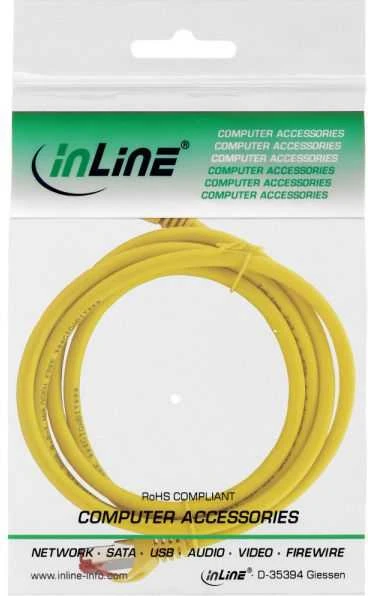 InLine Patchcord S/FTP, PiMF, Cat.6, 250MHz, be halogenų, geltona 5m (76905Y)