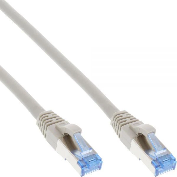InLine Patchcord S/FTP, PiMF, Cat.6A, be halogenų, 500MHz, pilka 15m (76815)