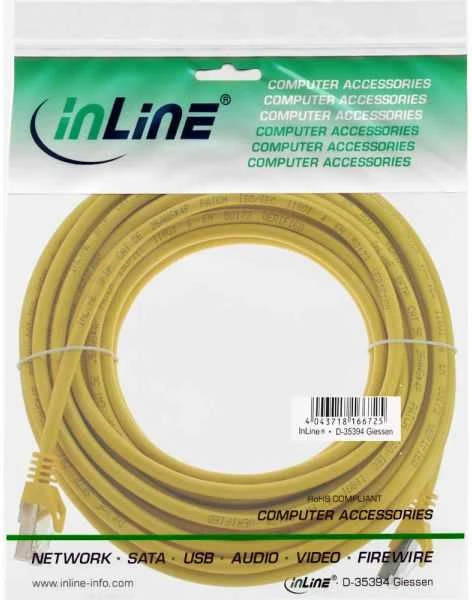 InLine Patchcord SF/UTP Cat.5e, geltona 25m (72525Y)