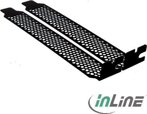 InLine PCI lizdo laikiklis perforuotas 2 juodos spalvos paketas