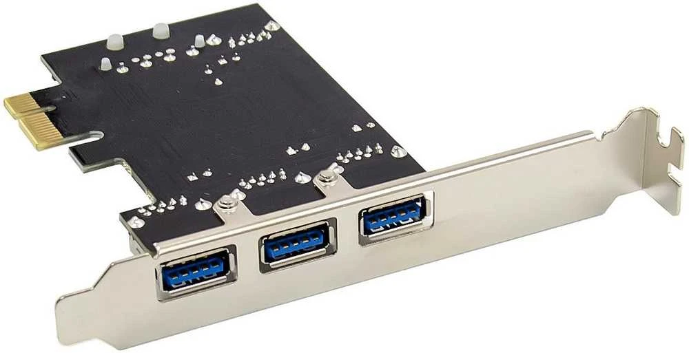 InLine® PCIe plokštė, 3x+1x USB 3.2 Gen.1, suderinama su Molex 4 kontaktų maitinimo jungtimi