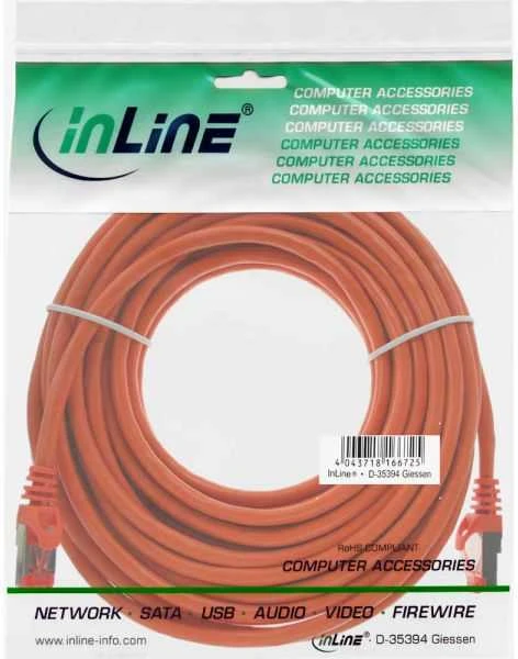 InLine Patchcord S/FTP, PiMF, Cat.6, PVC, oranžinė 7.5m (76407O)