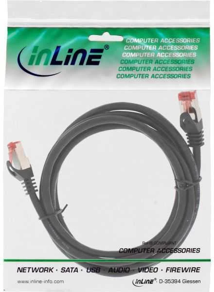InLine Patchord Crosover S/FTP, Cat.6, juoda, 15m (73615X)