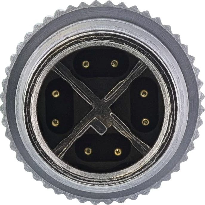 InLine® Pramoninis tinklo kabelis, M12 8 kontaktų X-koduotas kištukas/vyras, Cat.6A PUR 20m