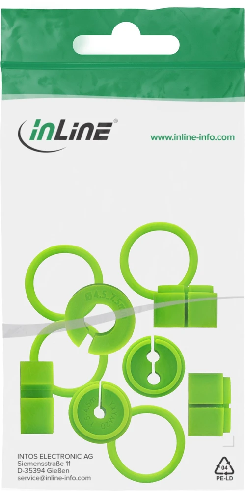 InLine ® M20 kabelių jungčių tarpiklių rinkinys (RJ45, USB, LWL)