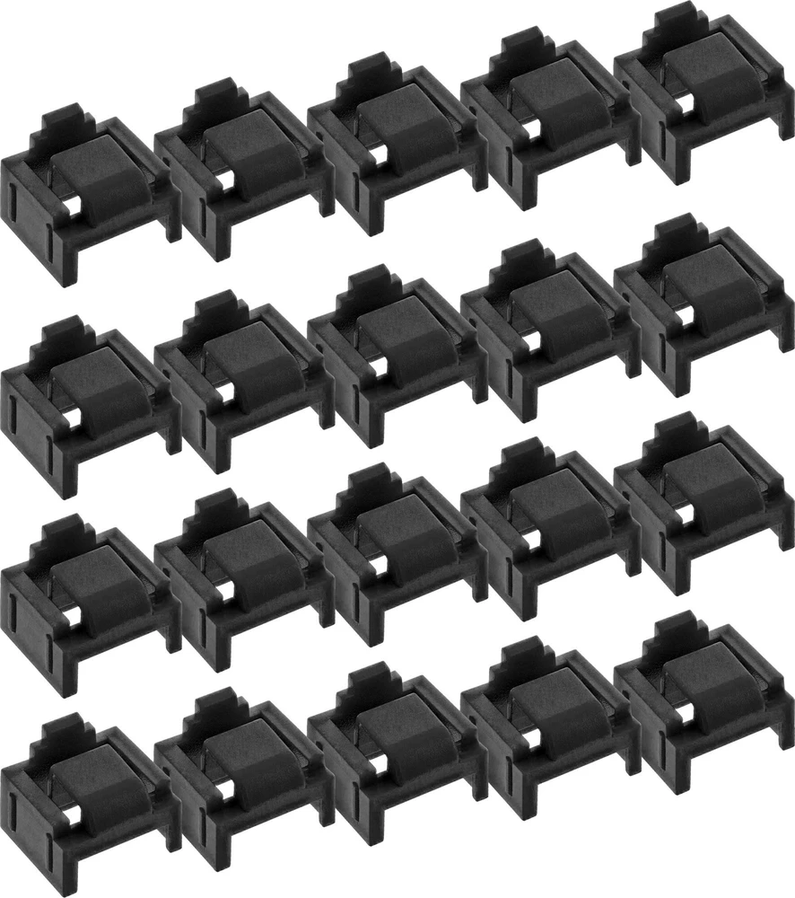 InLine® RJ45 prievadų blokatorius, 20 blokatorių papildymo pakuotė, juoda