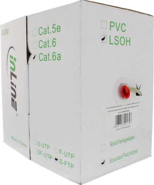 InLine S/FTP kat.6a pilka 100m (76899)
