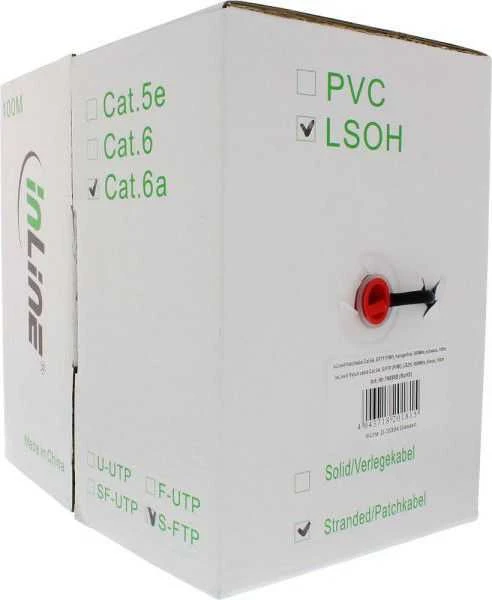 InLine S/FTP kat.6a juoda 100m (76899S)