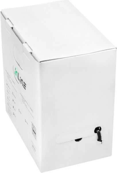 InLine montavimo kabelis S/FTP, PiMF, Cat.7a, AWG 23, varinis, 1200 Mhz, PE, juodas, 100 m (70100P)