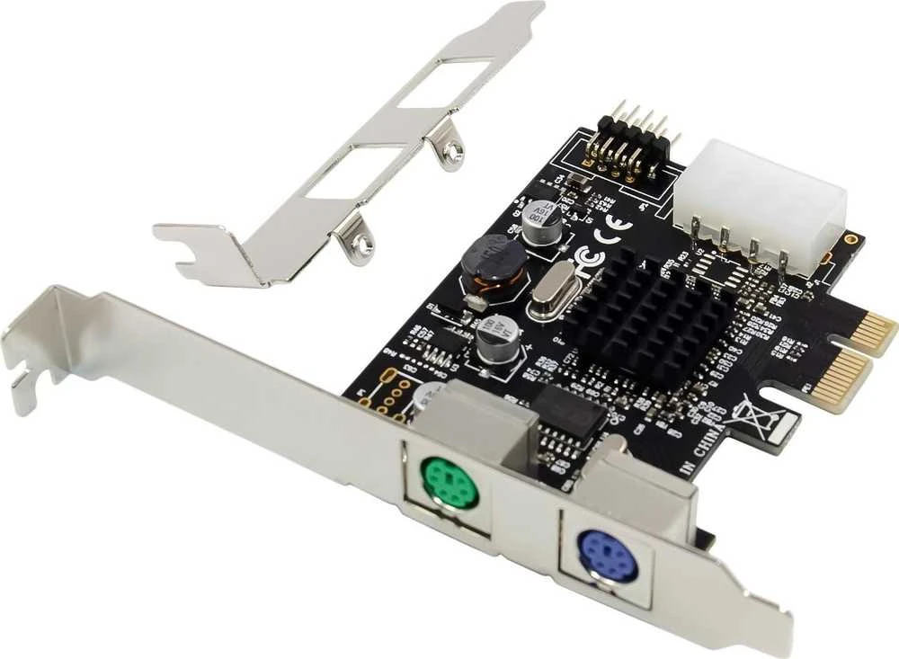 „InLine®“ valdiklio 2x PS/2 PCIe (PCI-Express) sąsajos plokštė