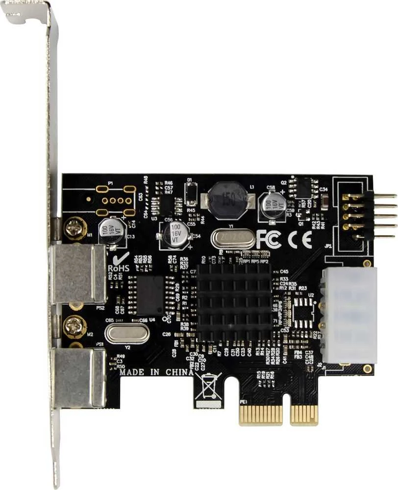 „InLine®“ valdiklio 2x PS/2 PCIe (PCI-Express) sąsajos plokštė