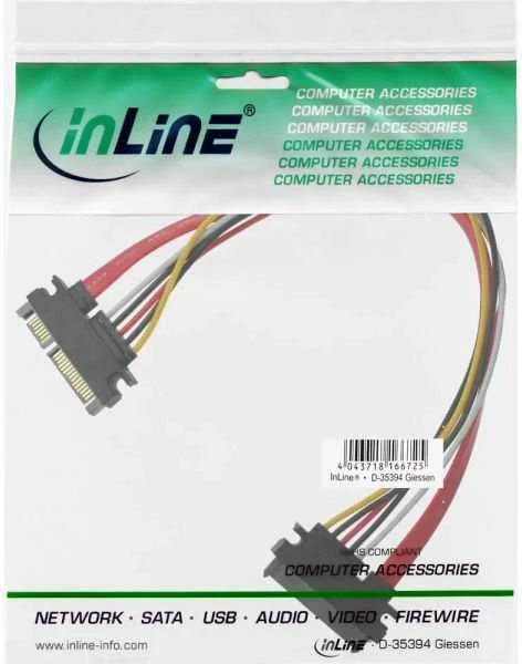 InLine SATA 22 kontaktų – SATA 22 kontaktų, 0,5 m, daugiaspalvis (29652B)
