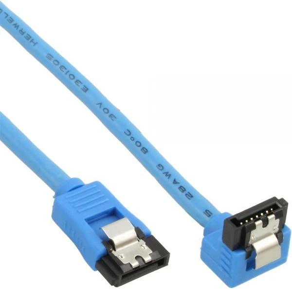Intos InLine suapvalintas SATA laidas su L jungtimi, 0,15 m