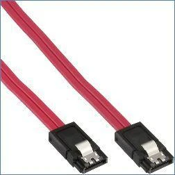 „InLine SATA III“ (6 Gb/s) kabelis, raudonas, 0,5 m ilgio